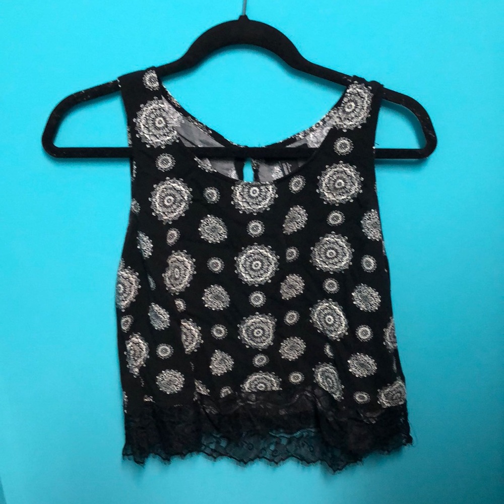 Forever 21 black and white tank